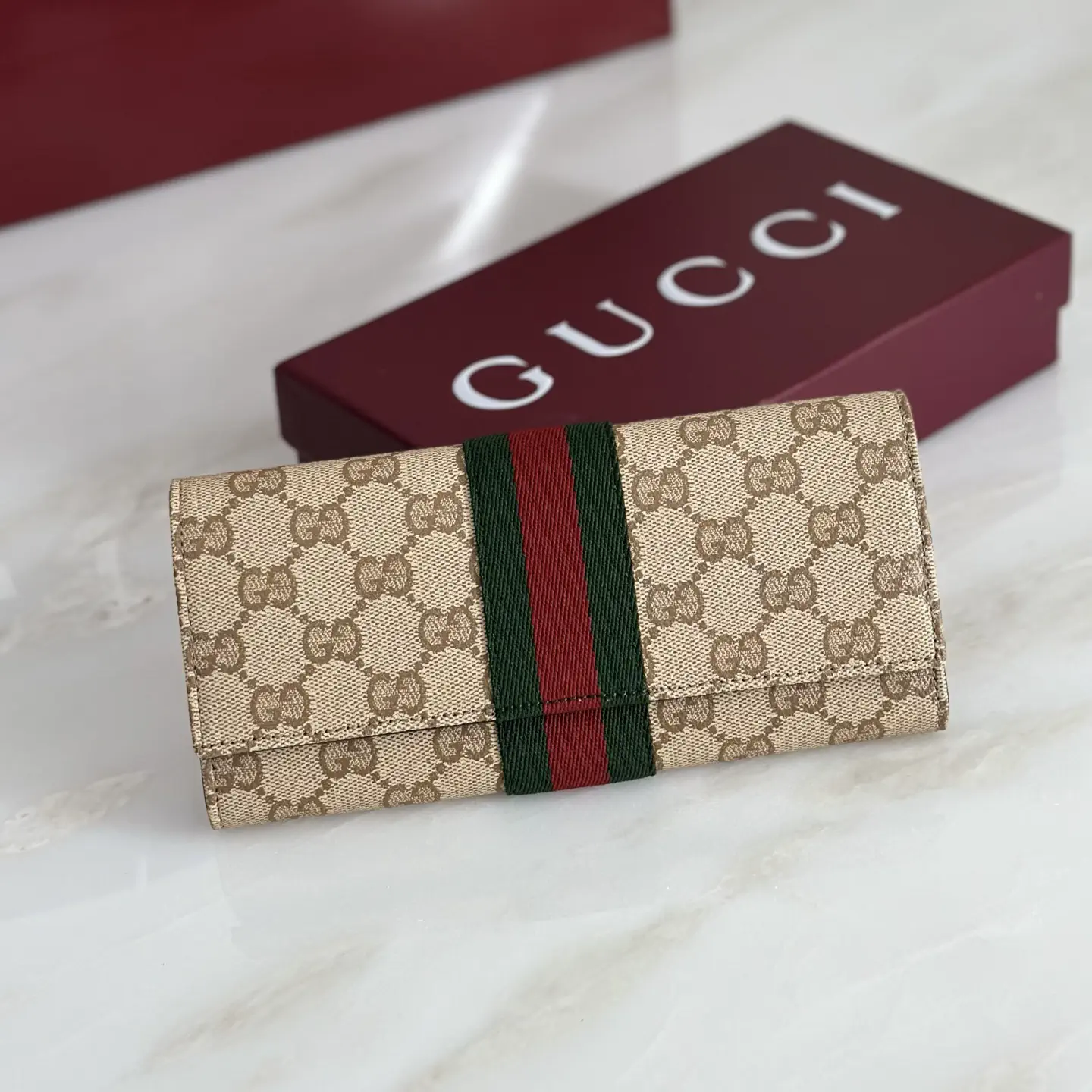 Gucci Monogram Web Stripe Wallet image 1