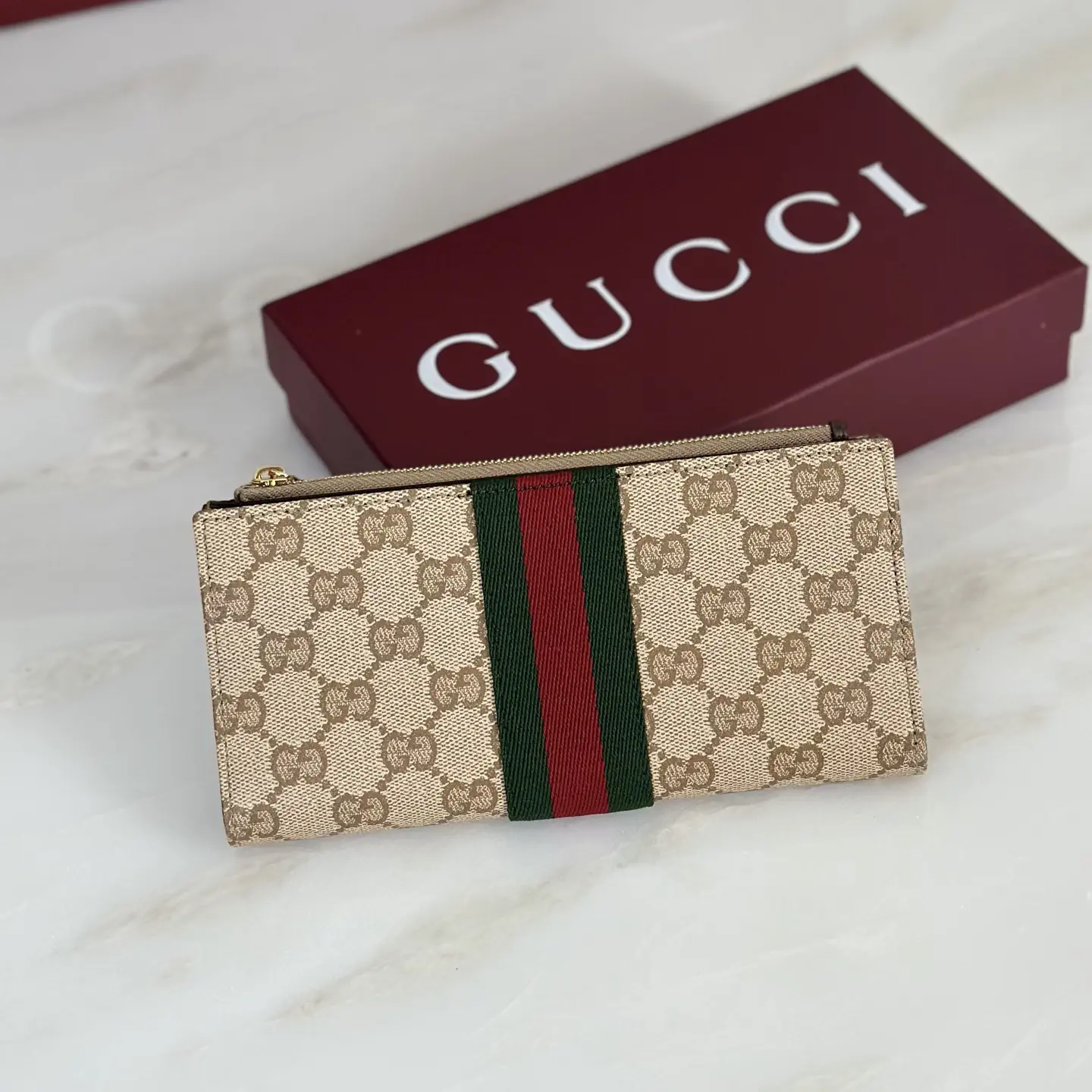 Gucci Monogram Web Stripe Wallet image 1