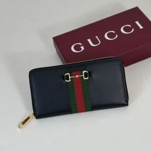 Gucci Zip-Around Wallet with Web Stripe and Horsebit Detail image 1