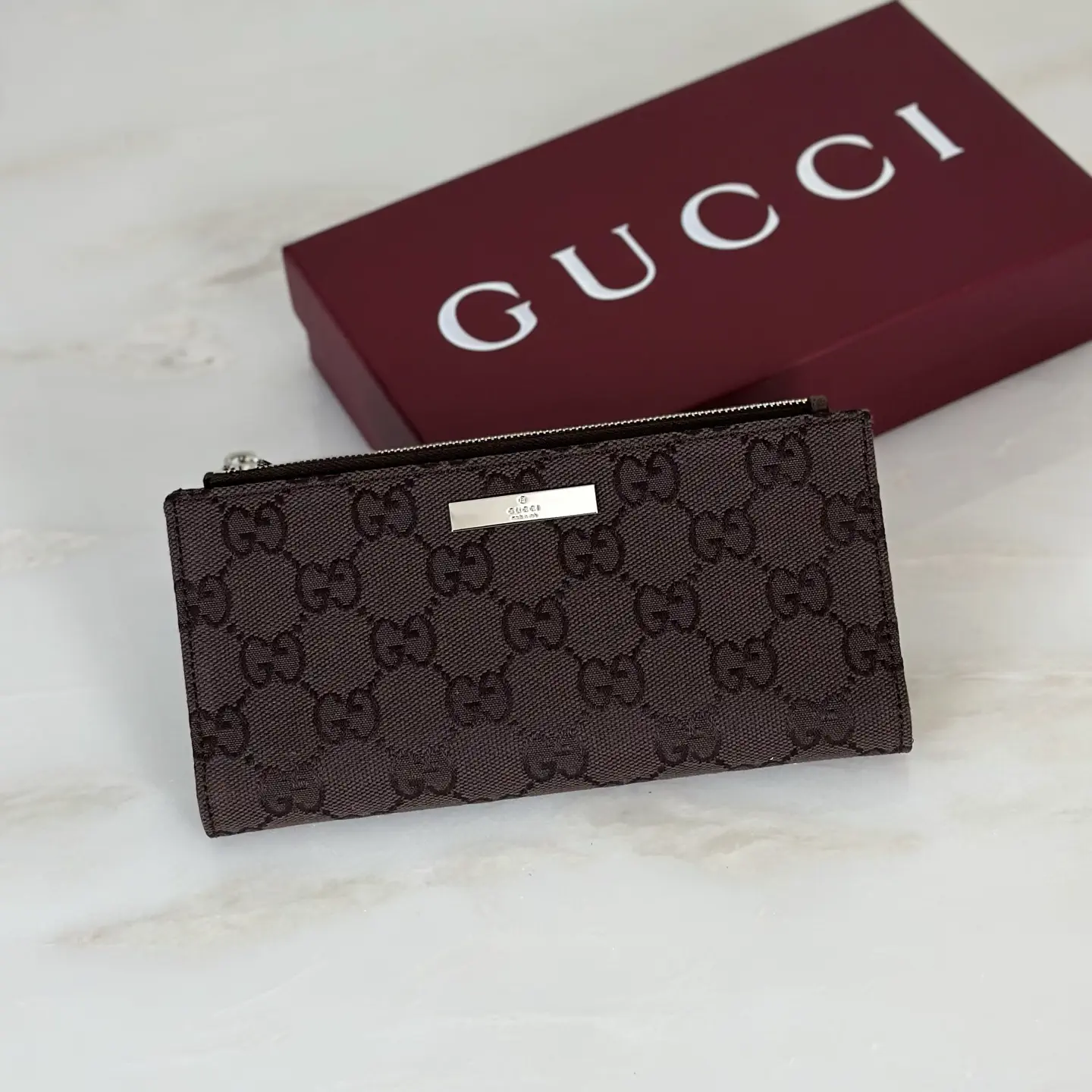 Gucci Monogram Zip Wallet image 1