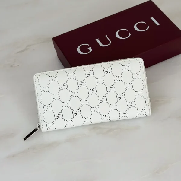 Gucci Perforated Monogram Zip-Around Wallet image 1