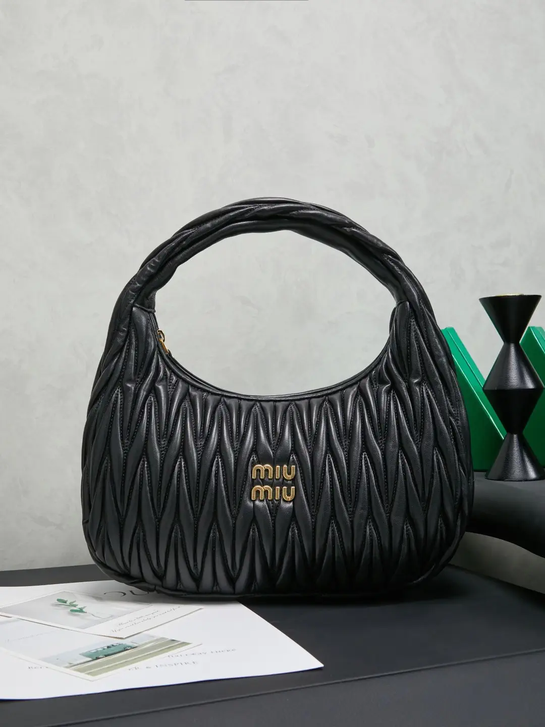 Miu Miu Quilted Hobo Shoulder Bag image 1