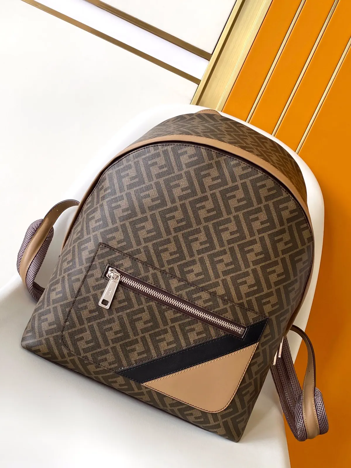 FENDI Chiodo Medium FF Monogram Backpack image 1
