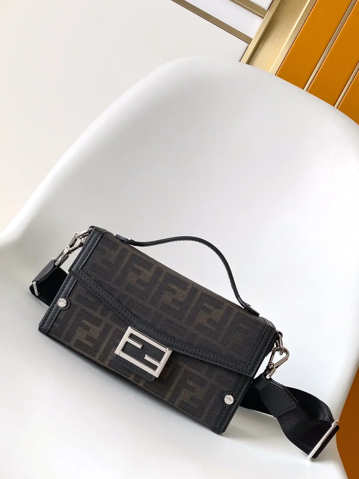 FENDI FF Monogram Baguette Soft Trunk Crossbody Bag image 1