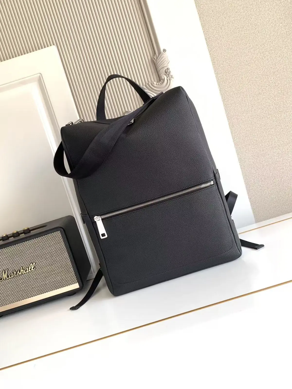 FENDI Black Leather Backpack image 1