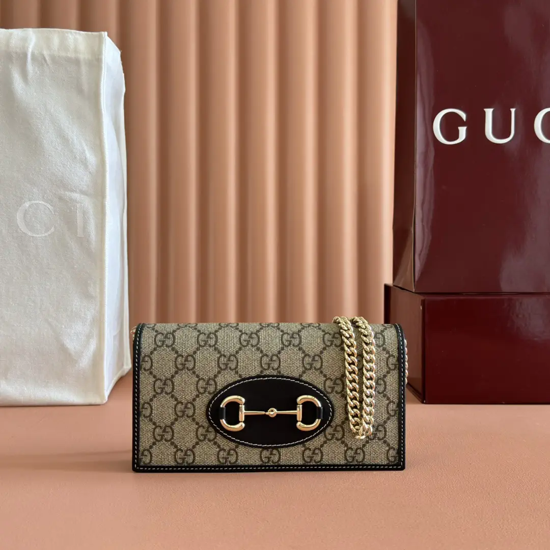 Gucci Horsebit 1955 Monogram Chain Shoulder Bag image 1