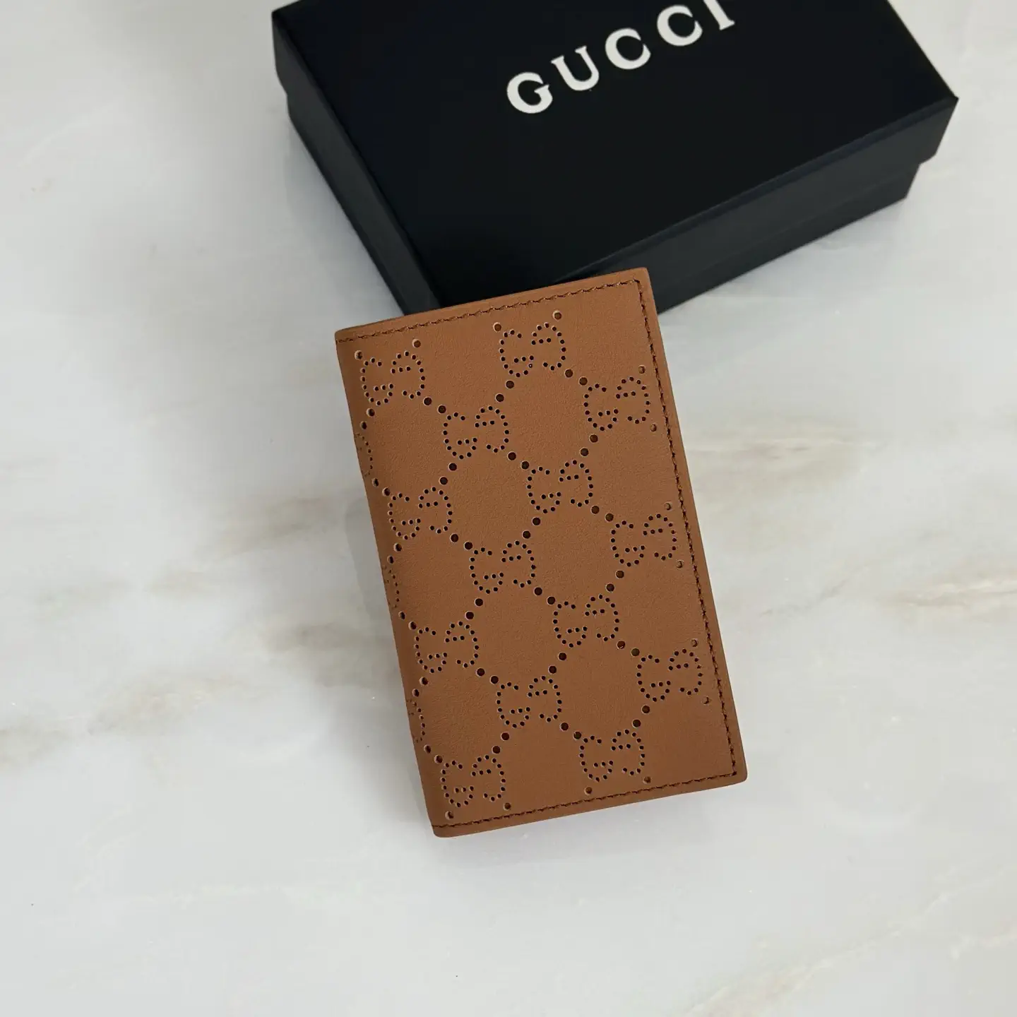 Gucci Perforated Monogram Card Holder image 1