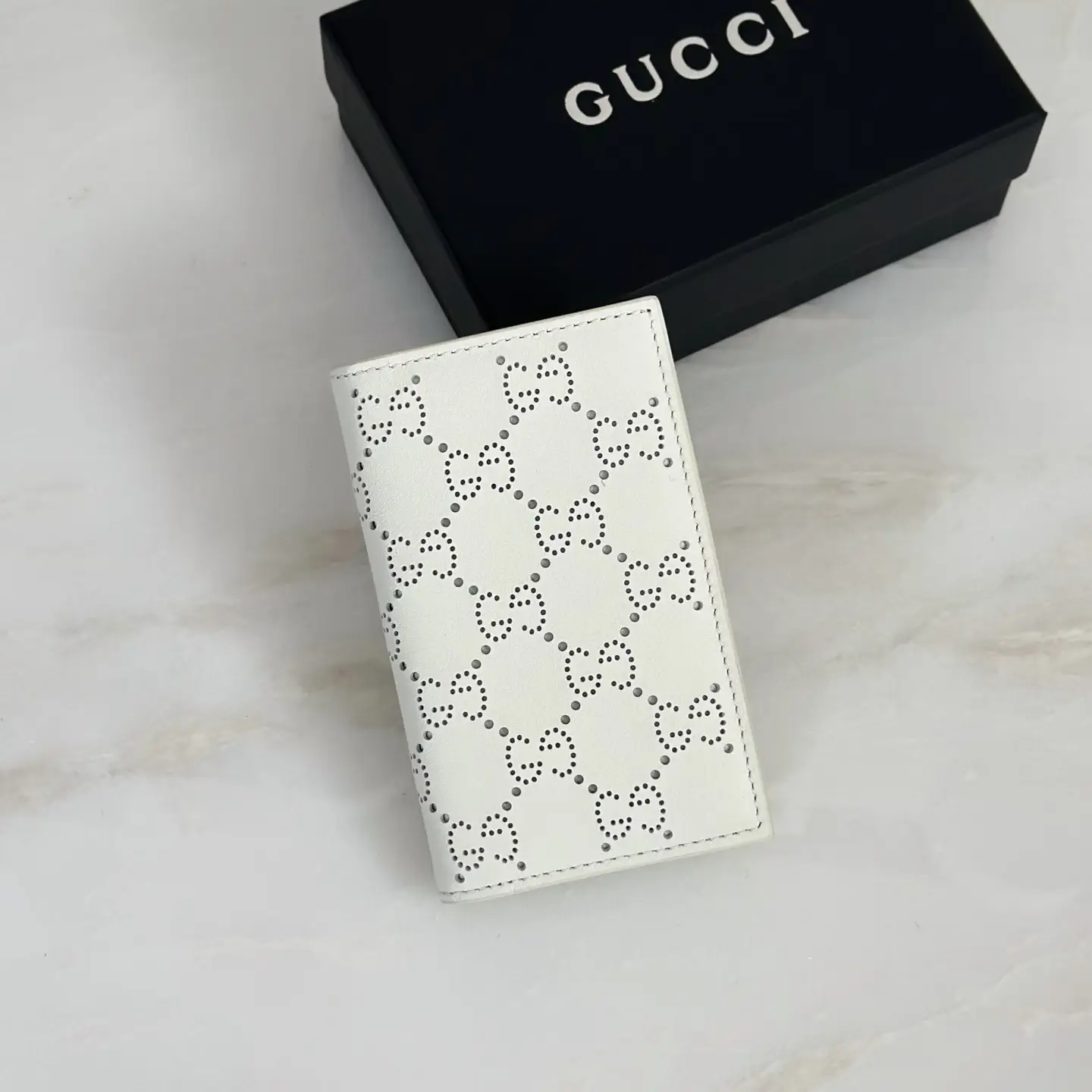 Gucci Perforated Monogram Card Holder image 1
