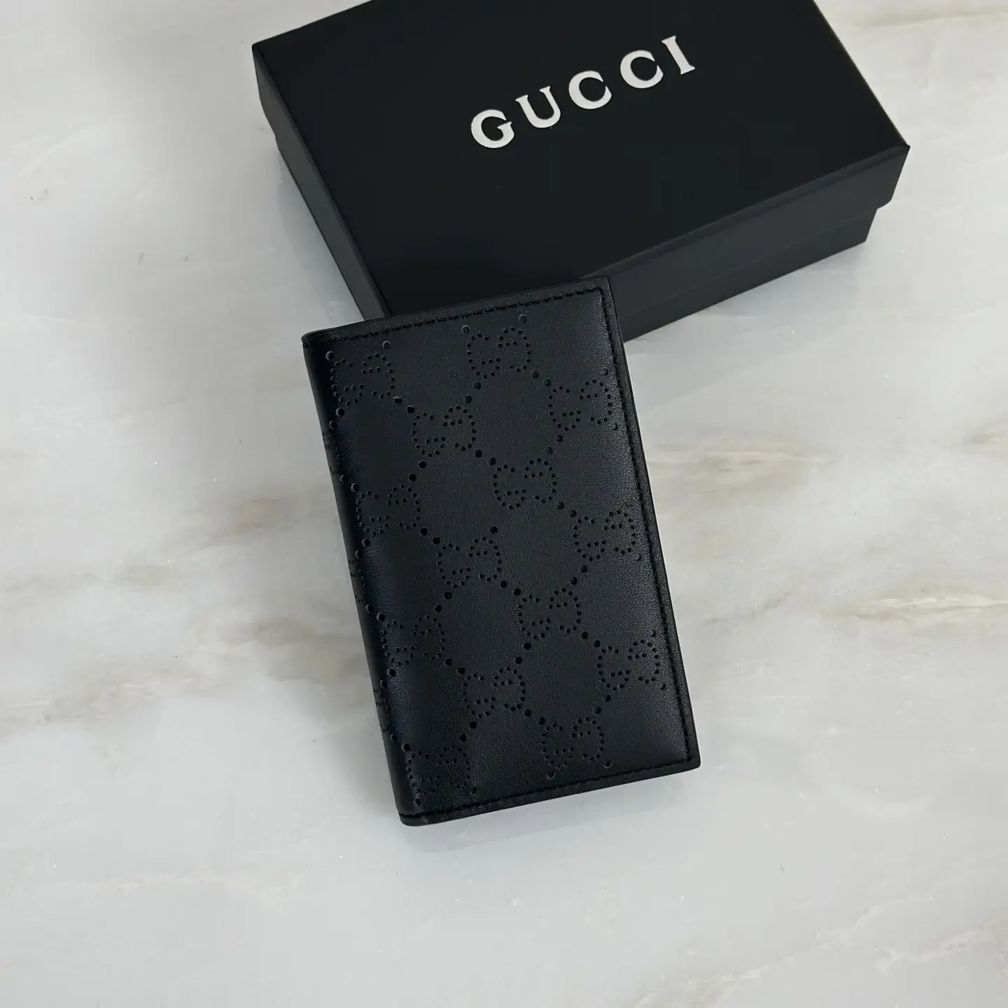 Gucci Perforated Monogram Card Holder image 1