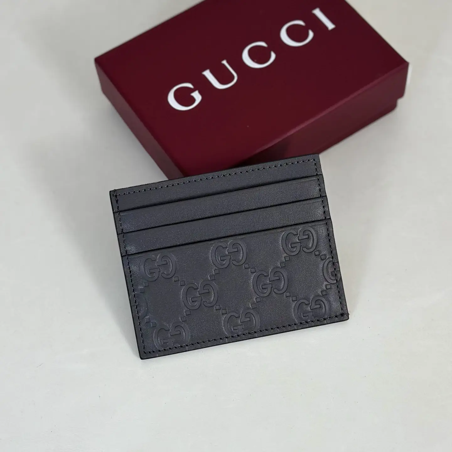 Gucci Embossed Monogram Card Holder image 1
