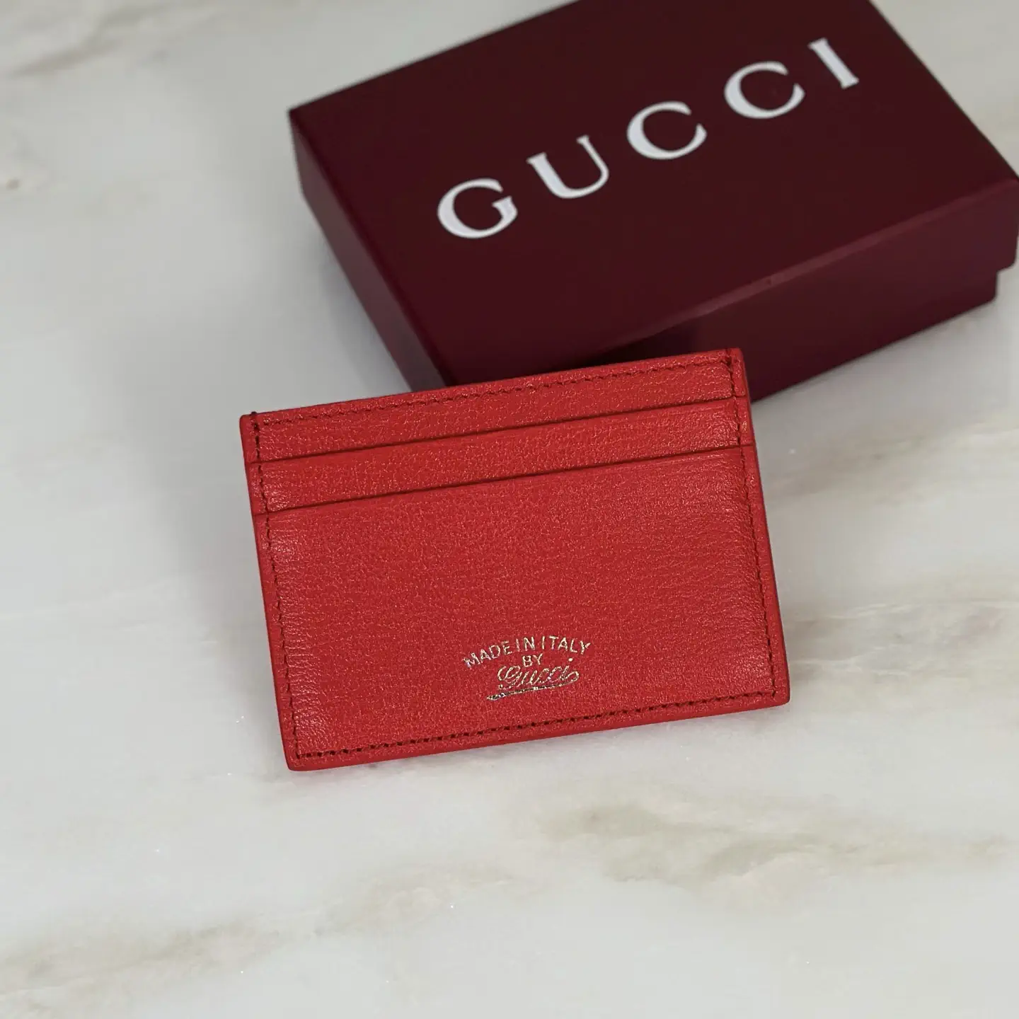 Gucci Red Card Holder image 1