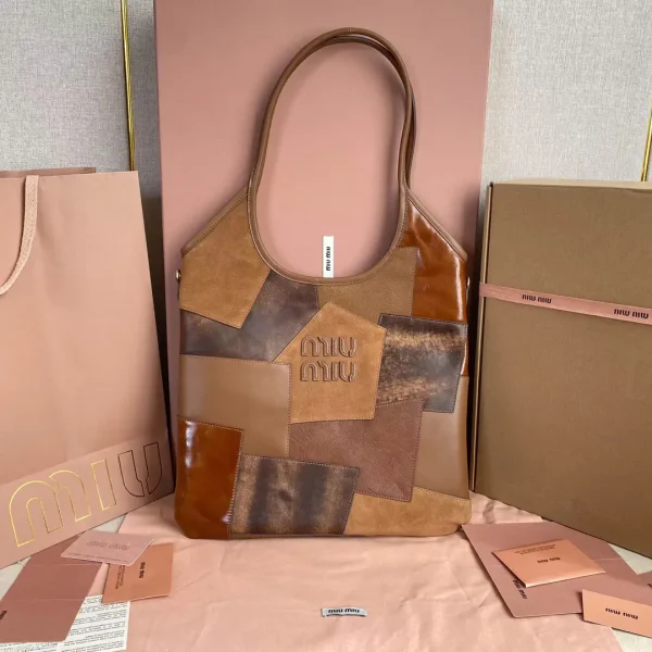 Miu Miu Patchwork Leather Tote Bag image 1