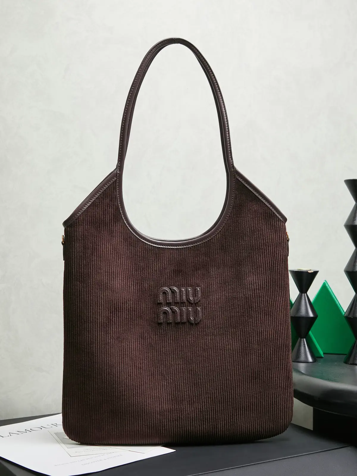 Miu Miu Corduroy Tote Bag image 1