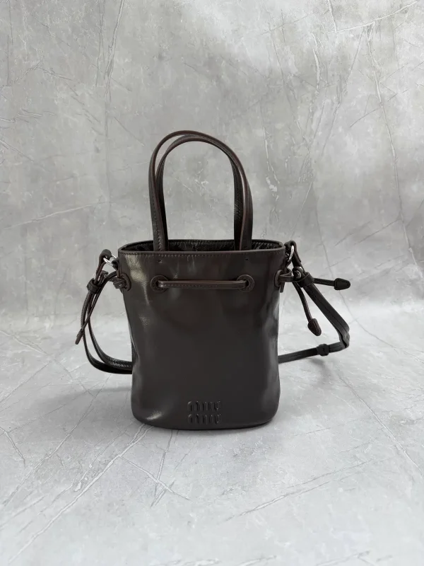 Miu Miu Embossed Logo Mini Bucket Bag image 1