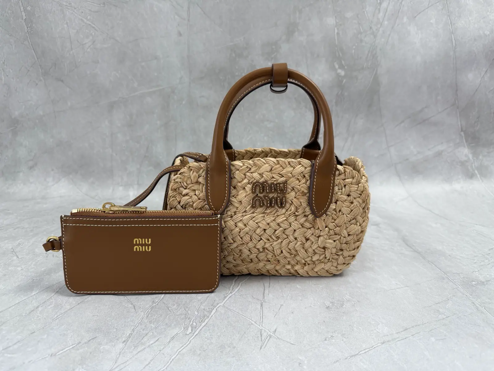 Miu Miu Woven Top Handle Bag image 1
