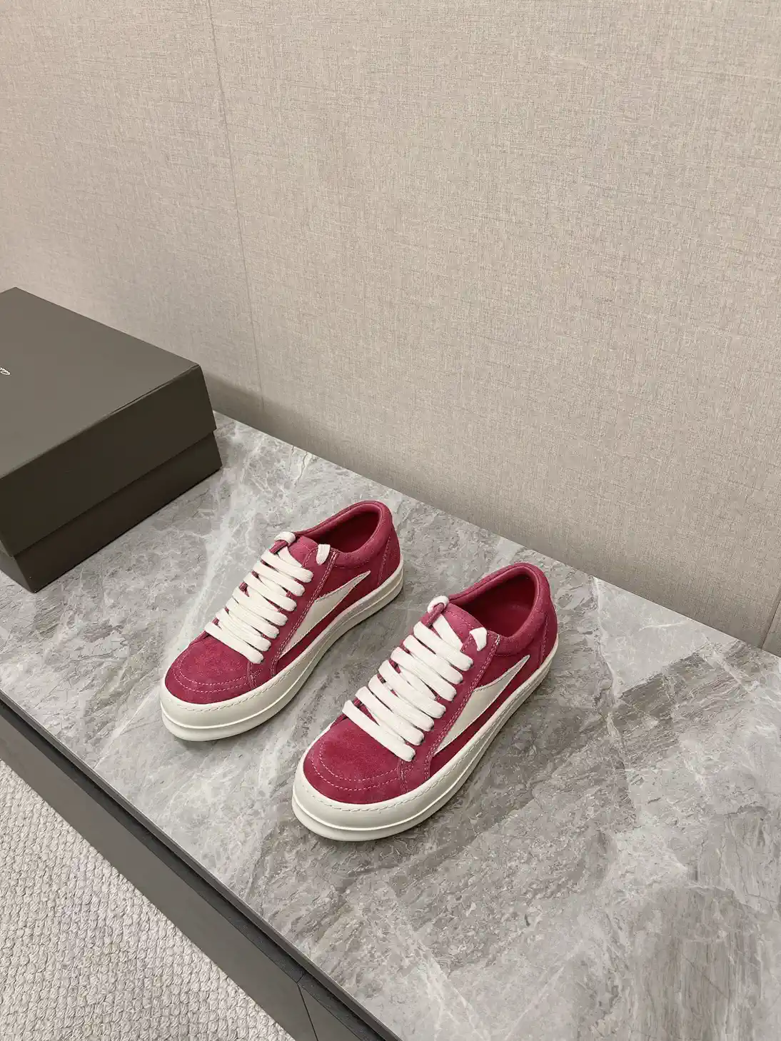 Rick Owens Suede Low-Top Casual Sneakers image 1
