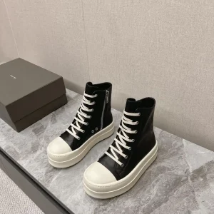 Rick Owens Main Line Watermelon Toe High-Top Platform Sneakers image 1