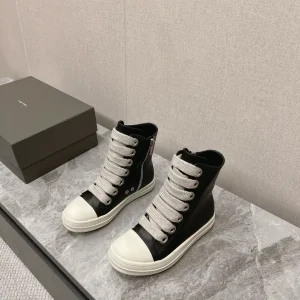 Rick Owens Main Line Watermelon Toe High-Top Sneakers image 1