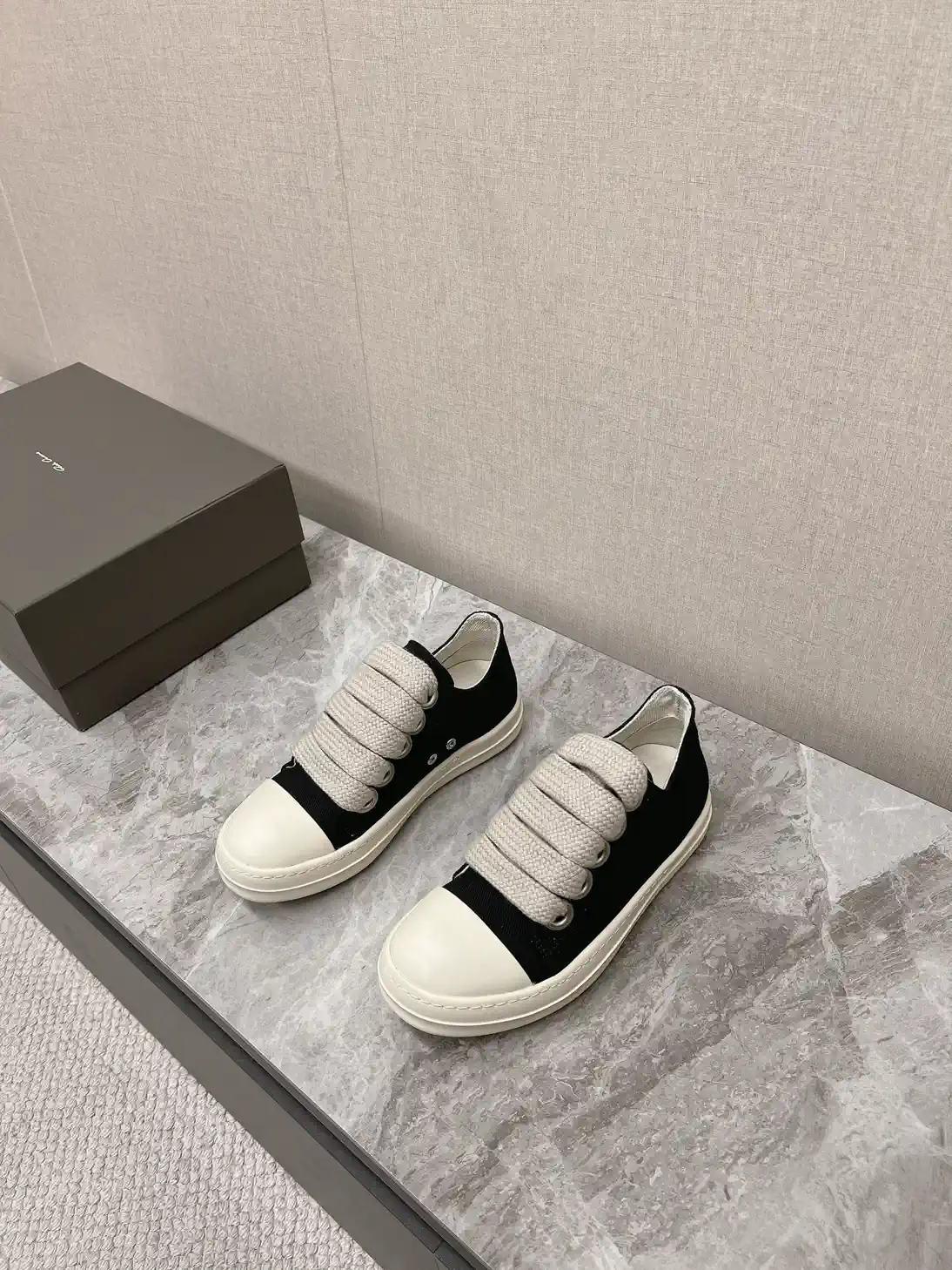 Rick Owens Main Line Watermelon Head Denim Sneakers image 1