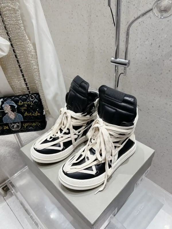 Rick Owens 24ss High Top Lace Up Biker Boots image 1