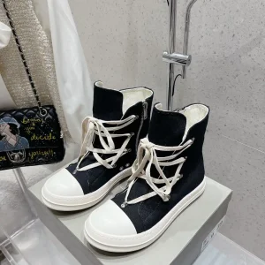 Rick Owens 24ss High Top Lace Up Biker Boots image 1