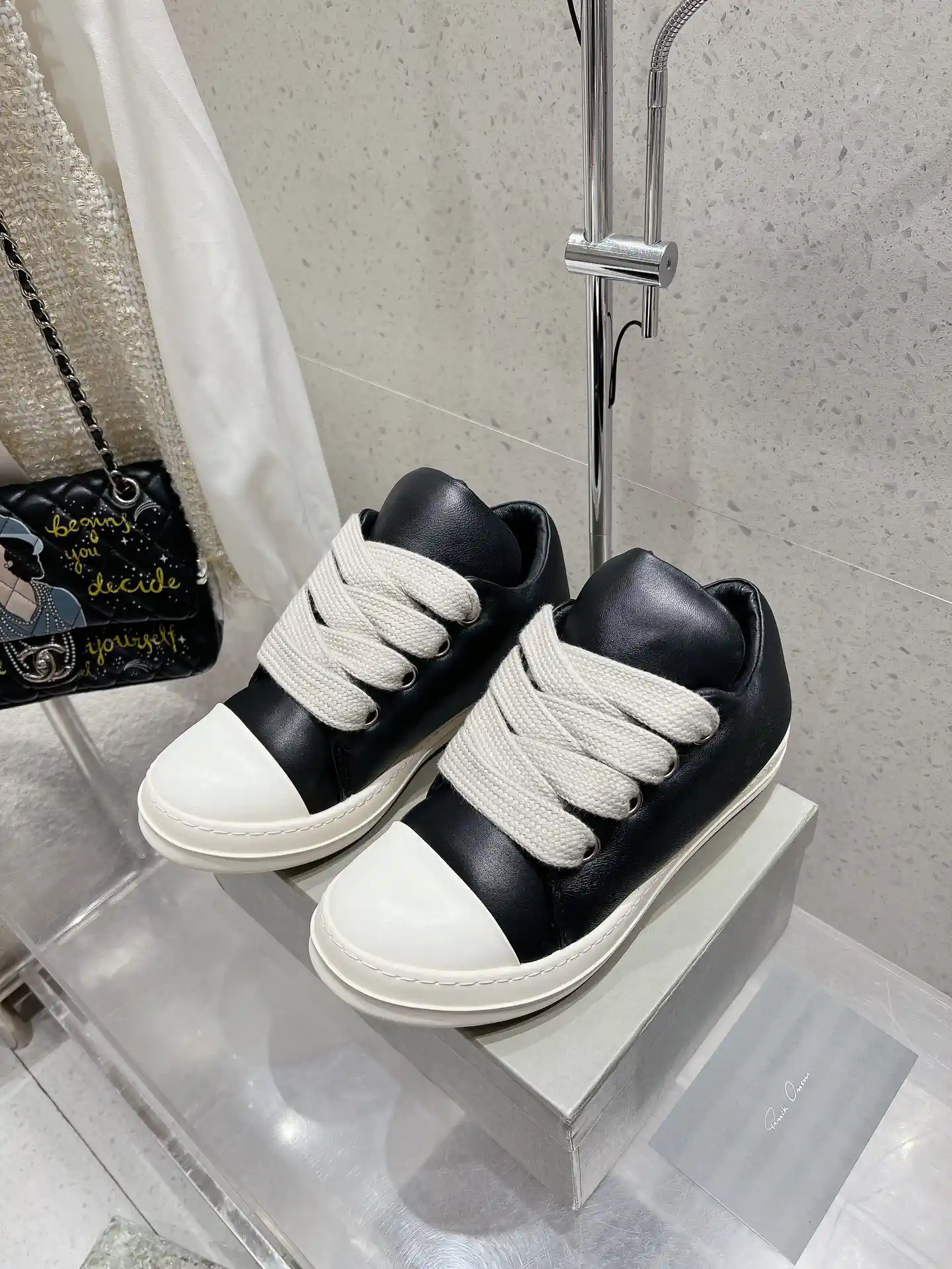 Rick Owens Wide Lace Puffer Sneakers image 1