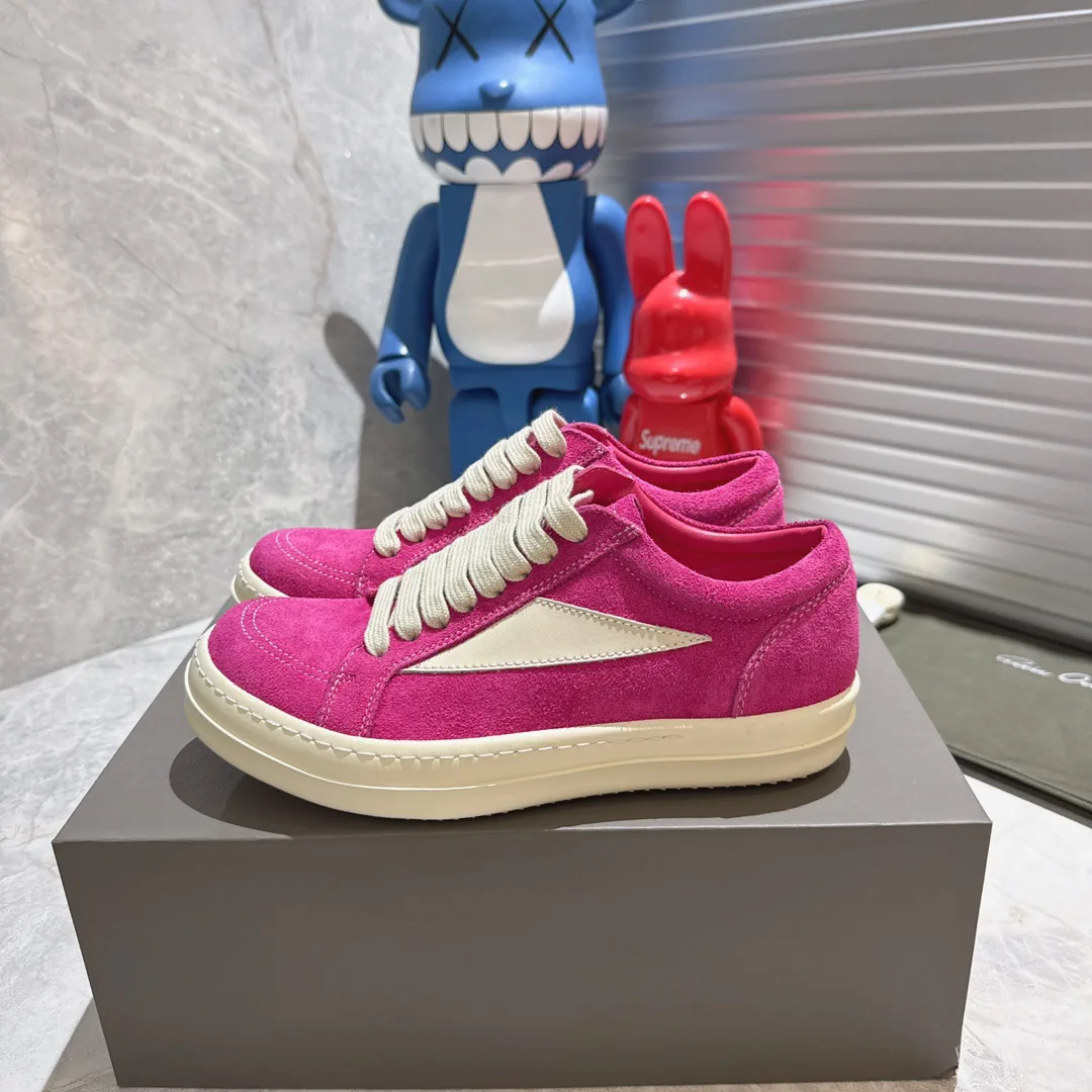 Rick Owens Suede Low-Top Casual Sneakers image 1
