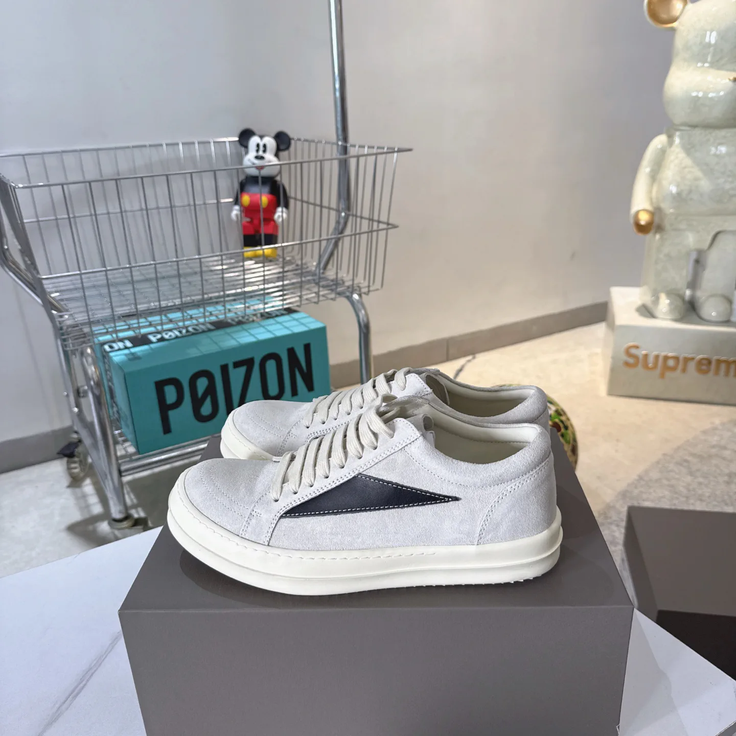 Rick Owens Suede Low-Top Casual Sneakers image 1