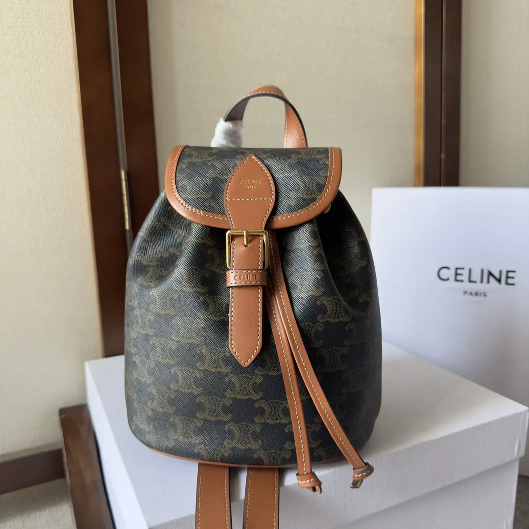 CELINE Folco Triomphe Canvas Mini Backpack image 1