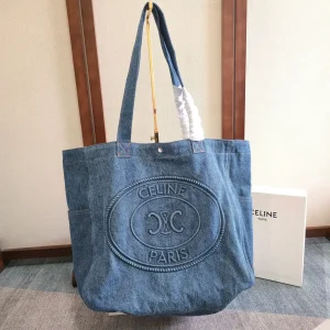CELINE Denim Cabas Tote Bag image 1
