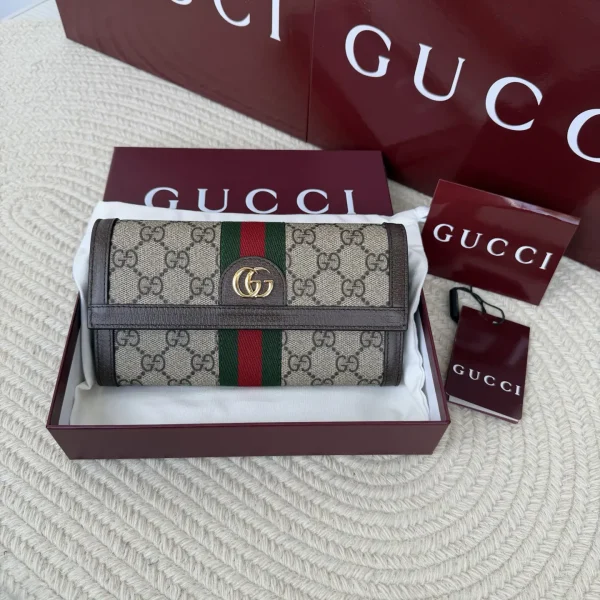 Gucci Monogram Web Stripe Continental Wallet image 1