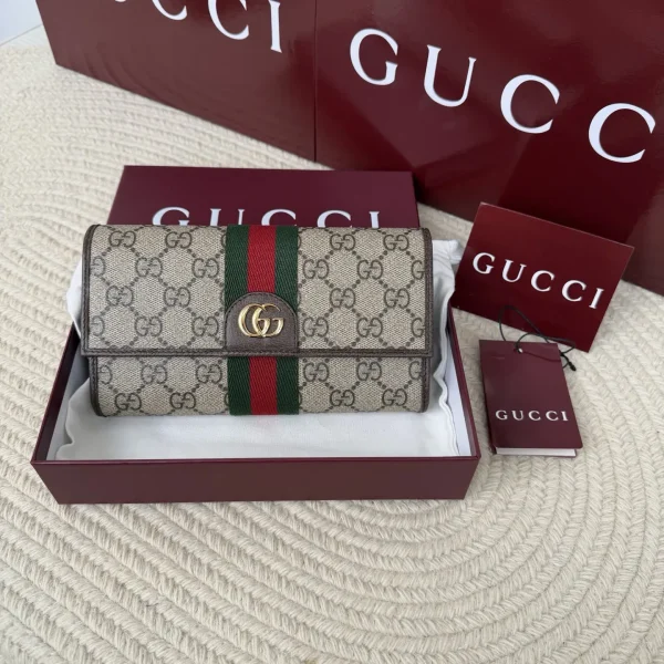 Gucci GG Monogram Web Stripe Long Wallet image 1