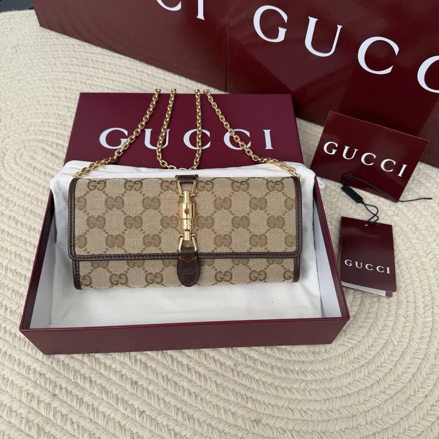 Gucci Monogram Chain Wallet image 1