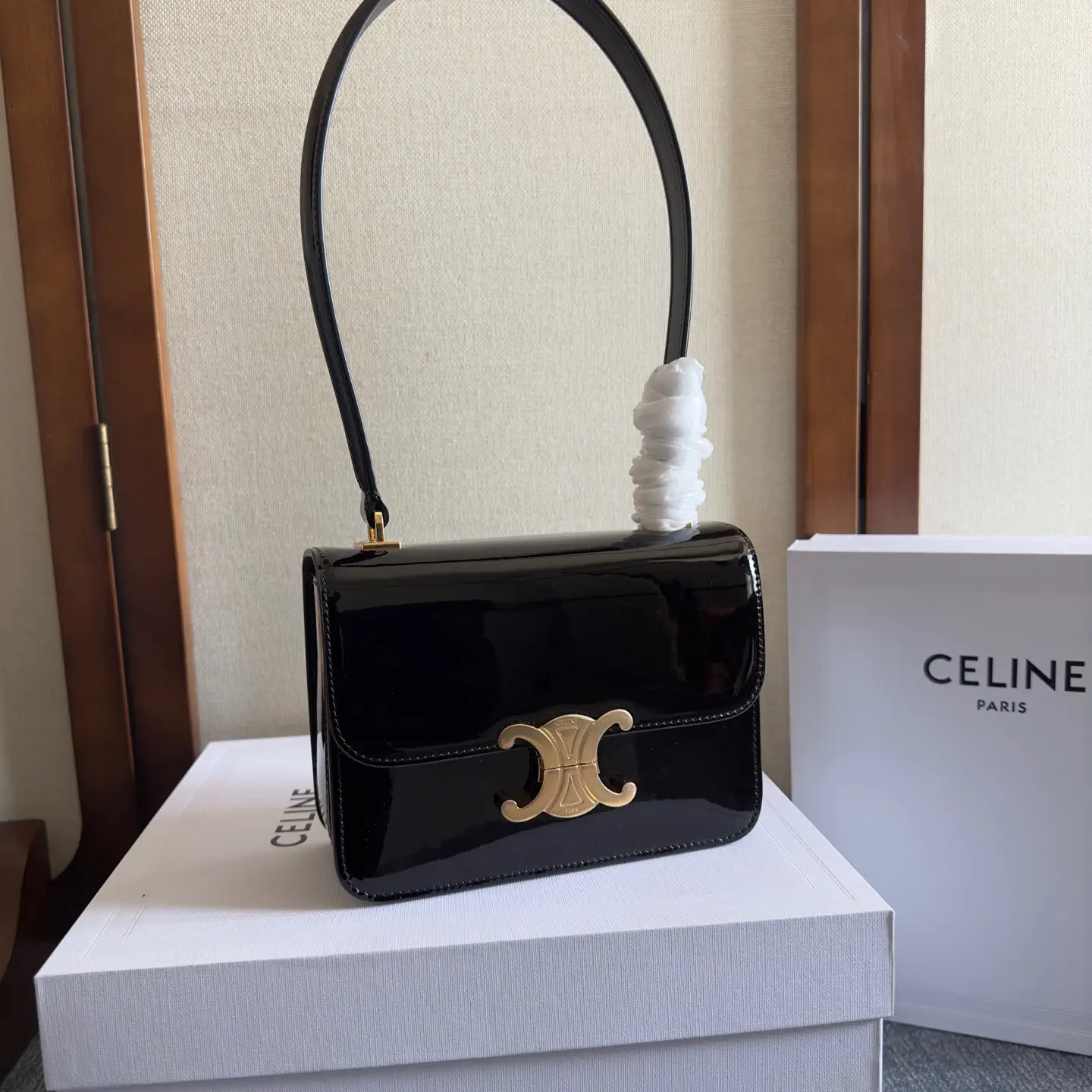 CELINE Teen Garance Patent Leather Shoulder Bag image 1