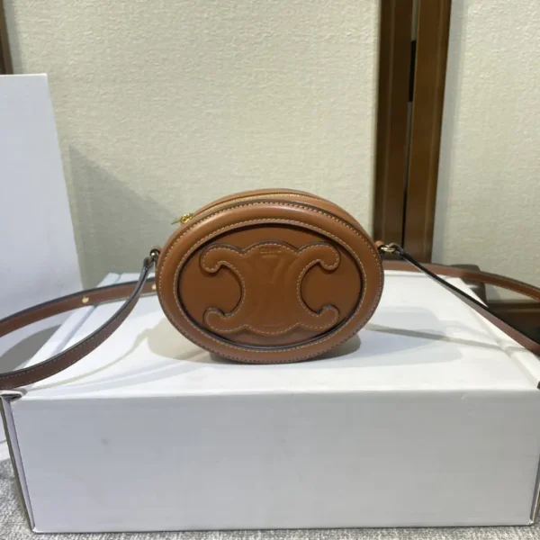 CELINE Oval Crossbody Bag with Triomphe Logo image 1