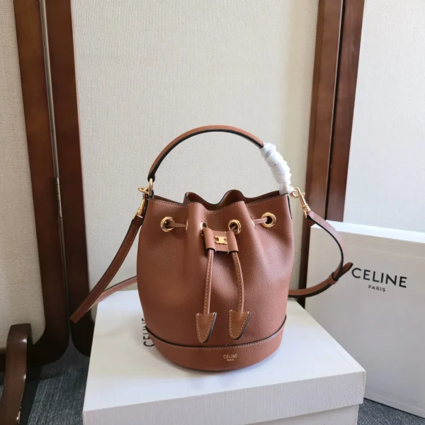 CELINE Drawstring Bucket Bag with Top Handle image 1