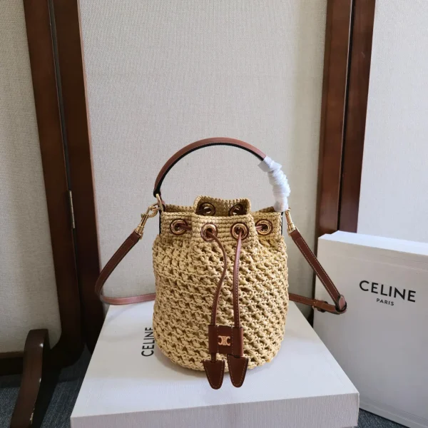 CELINE Woven Teen Clara Bucket Bag image 1