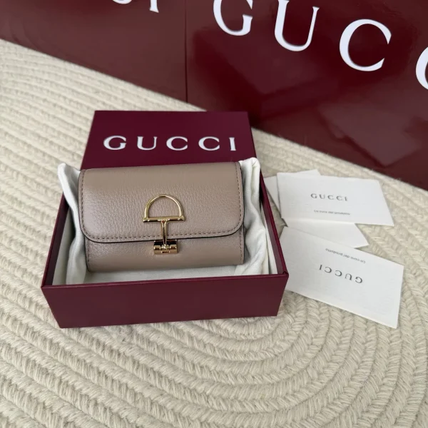 Gucci Taupe Leather Wallet image 1