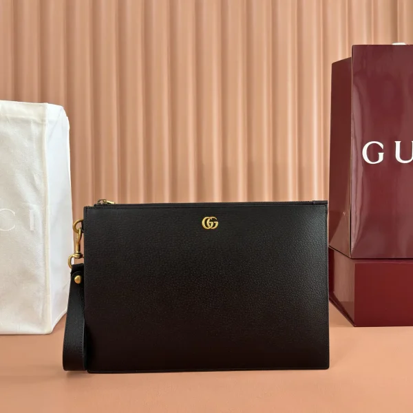 Gucci GG Logo Leather Clutch image 1