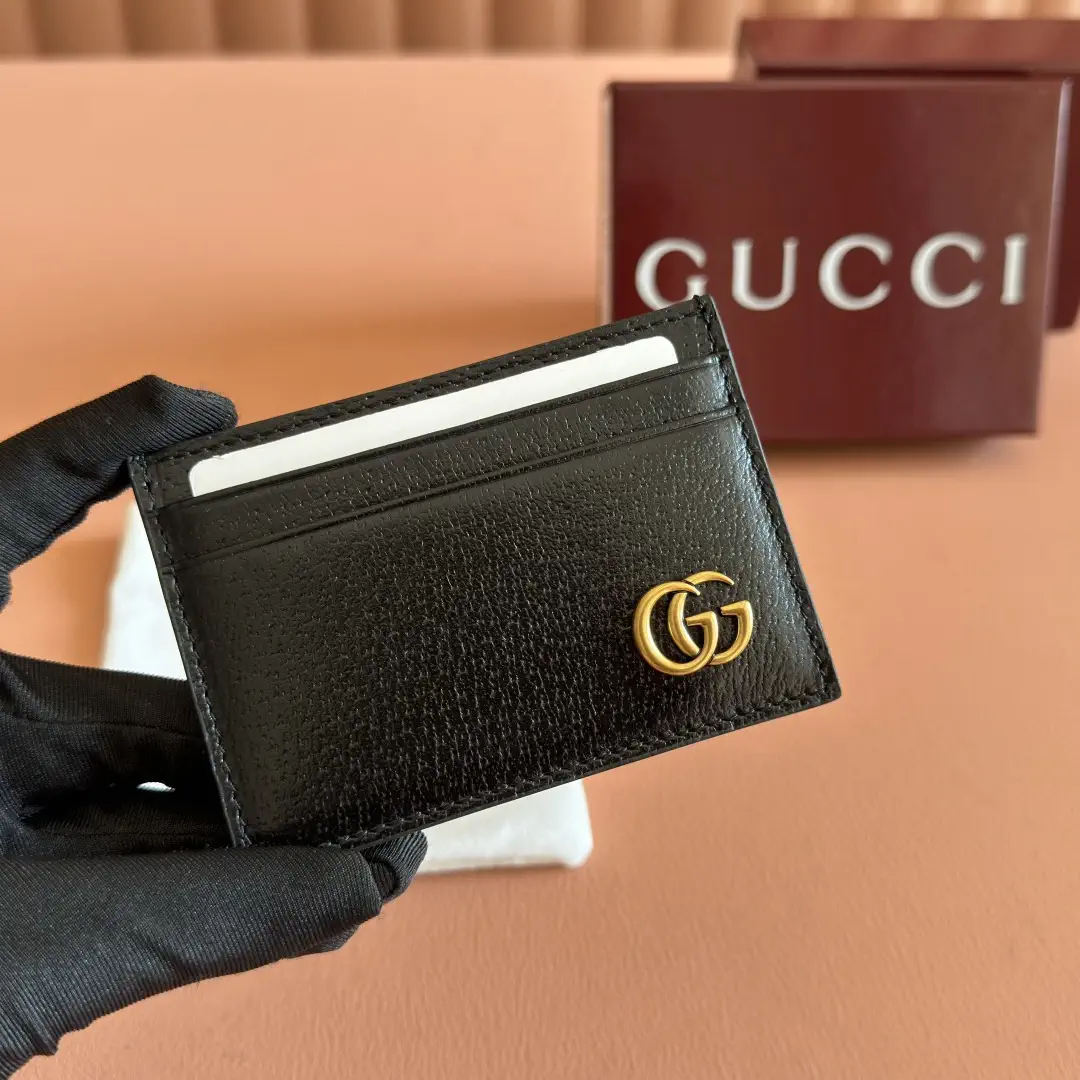Gucci Black Leather Card Holder image 1