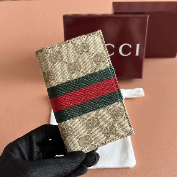 Gucci GG Canvas Web Stripe Card Holder image 1