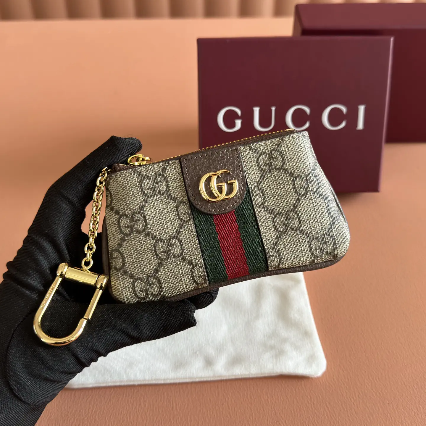 Gucci GG Monogram Key Pouch Wallet image 1