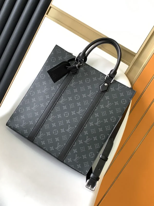 Louis Vuitton Monogram Eclipse Sac Plat Top Handle Bag image 1