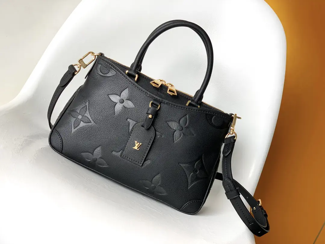 Louis Vuitton Black Monogram Empreinte Trianon PM Top Handle Bag image 1