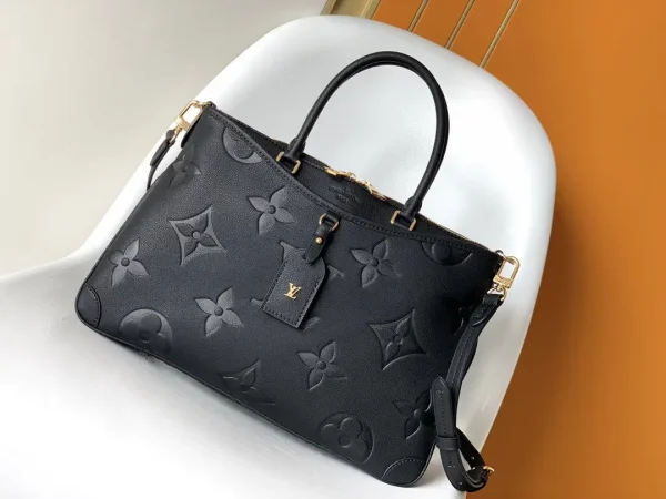 Louis Vuitton Black Monogram Empreinte Trianon MM Top Handle Bag image 1