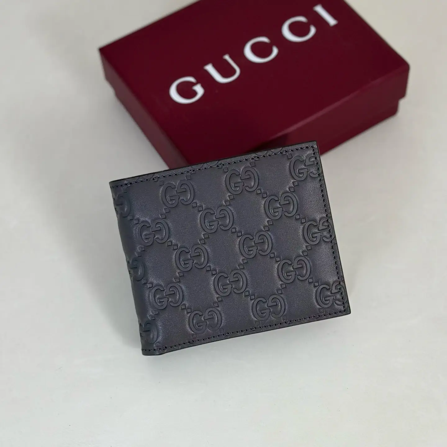 Gucci Dark Gray Embossed Wallet image 1