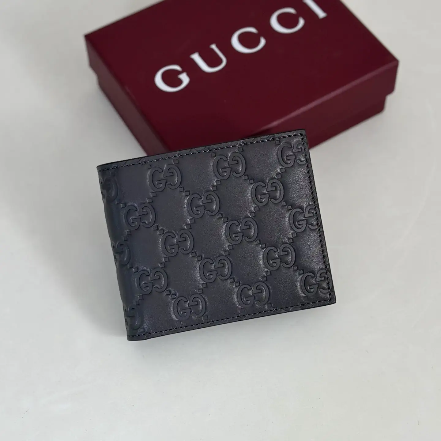 Gucci Dark Gray Embossed Wallet image 1