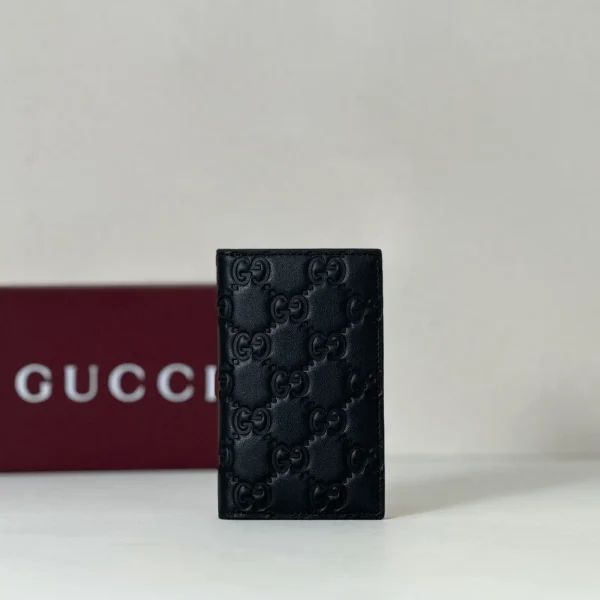 Gucci Black Embossed Card Holder image 1