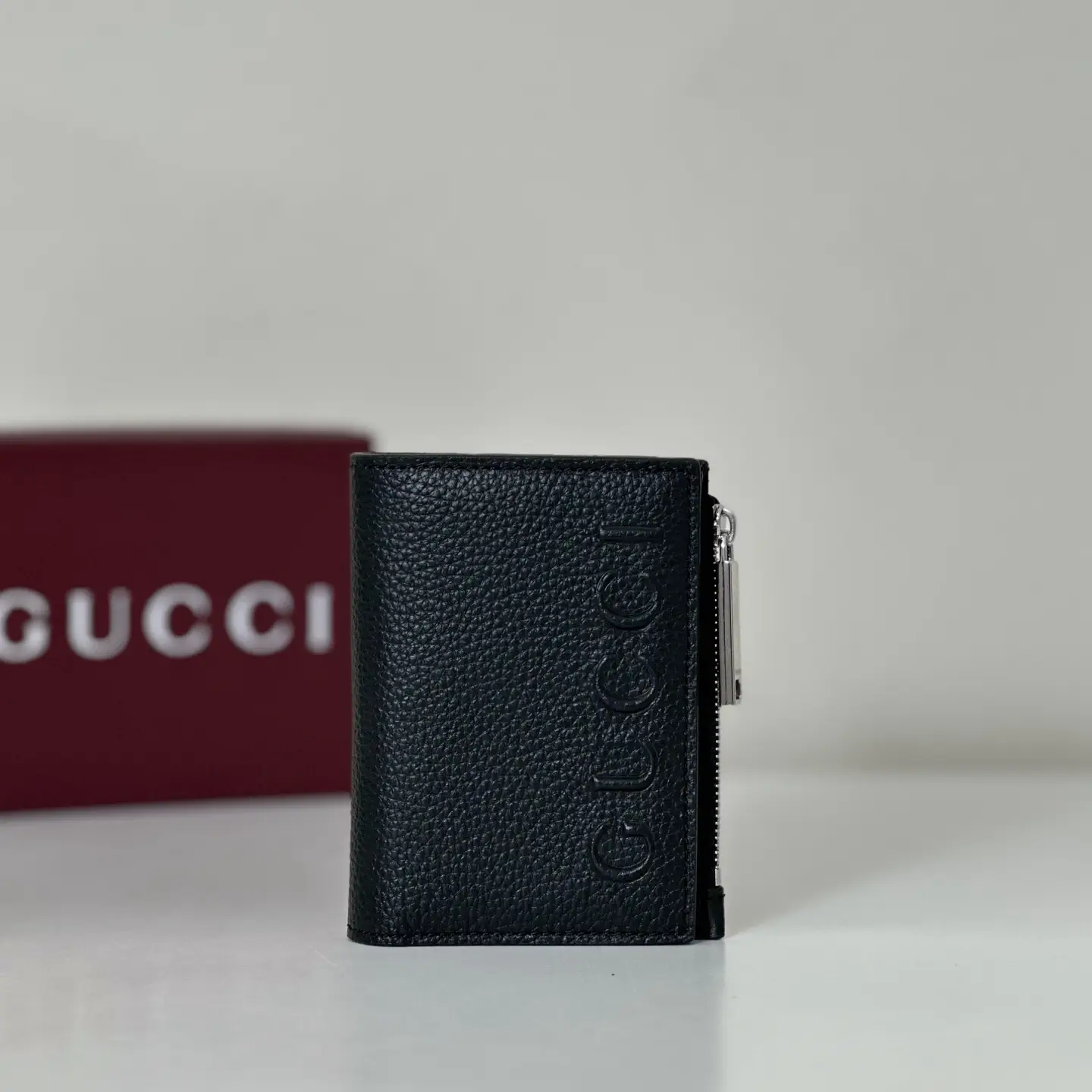 Gucci Black Embossed Logo Wallet image 1