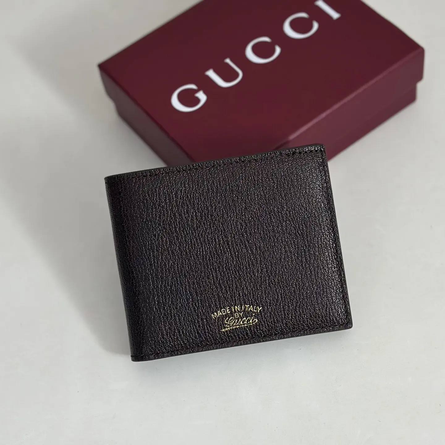 Gucci Black Leather Bifold Wallet image 1